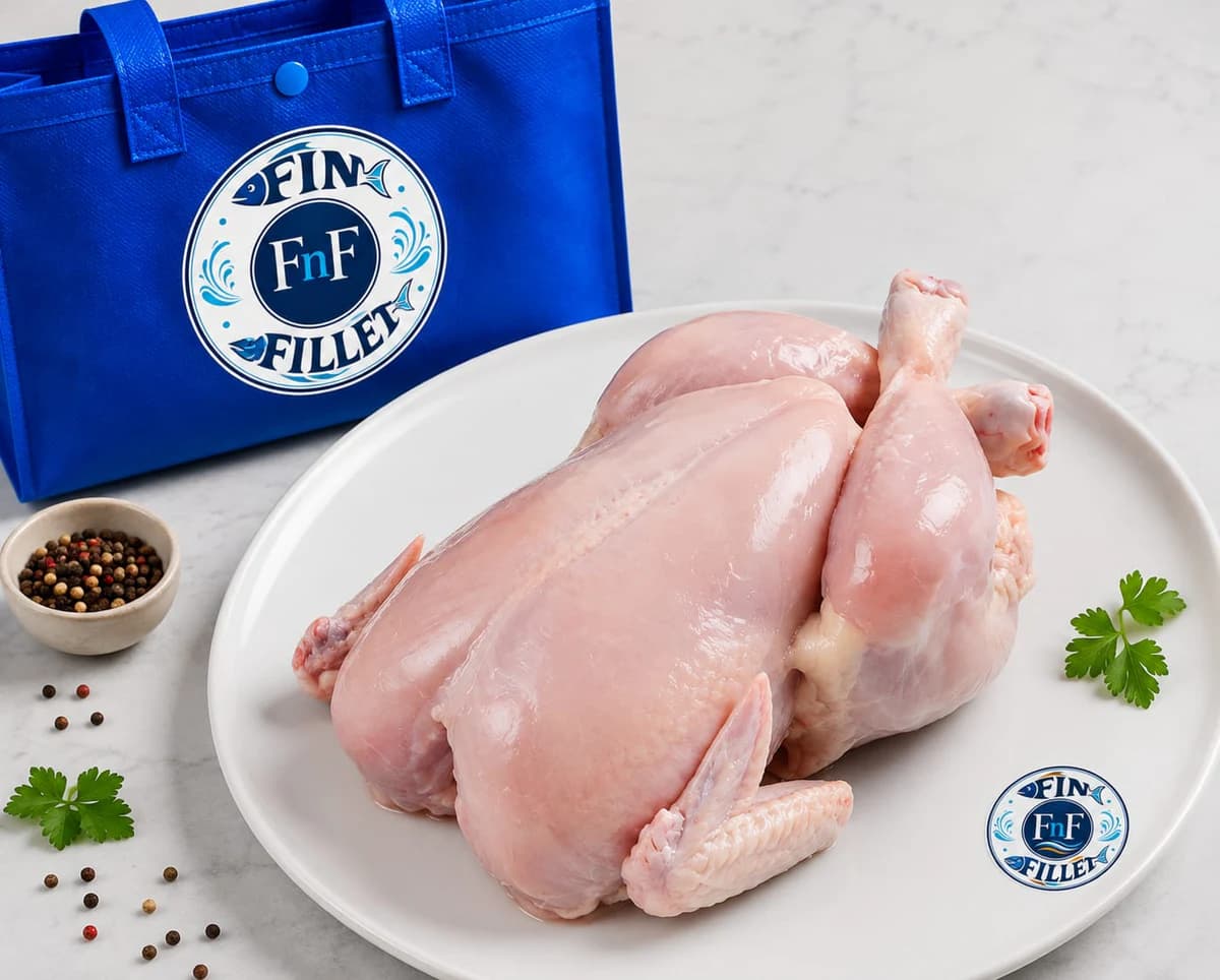 Poultry White Whole Chicken (skins less with bones)
